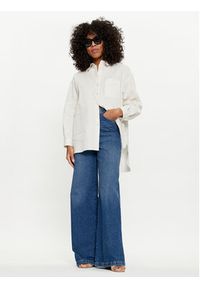 TwinSet - TWINSET Koszula 241TT2221 Biały Loose Fit. Kolor: biały. Materiał: len, bawełna #3