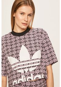 adidas Originals - T-shirt. Okazja: na co dzień. Kolor: różowy. Materiał: bawełna, dzianina. Styl: casual #3