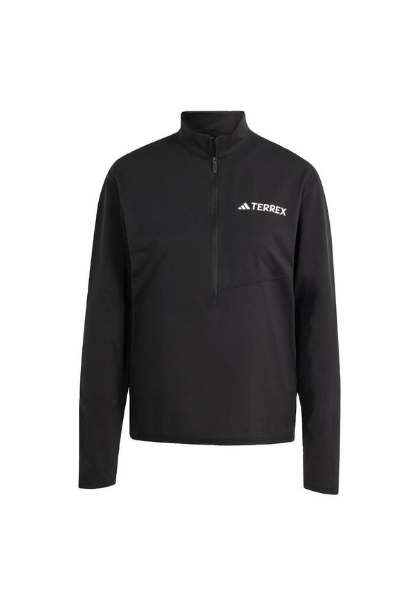 Adidas - Koszulka Terrex Multi Climacool 1/2 Zip Long Sleeve. Kolor: czarny. Długość rękawa: długi rękaw. Technologia: ClimaCool (Adidas)