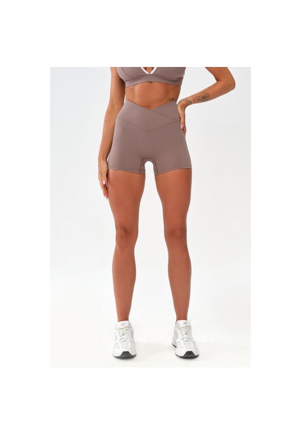 ROUGH RADICAL - Damskie spodenki szorty sportowe fitness Rough Radical Mocha Active Shorts. Kolor: beżowy. Sport: fitness