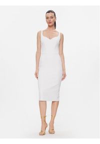 Elisabetta Franchi Sukienka koktajlowa AB-544-41E2-V360 Biały Slim Fit. Kolor: biały. Materiał: syntetyk. Styl: wizytowy