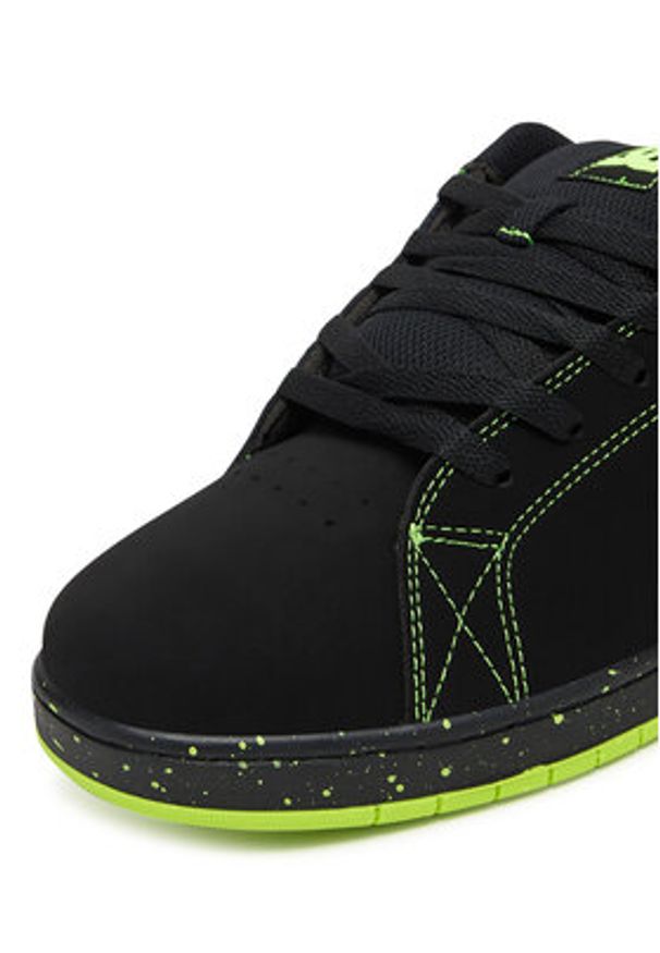 DC Sneakersy GAVELER ADYS100536-BL4 Czarny. Kolor: czarny. Materiał: skóra, nubuk