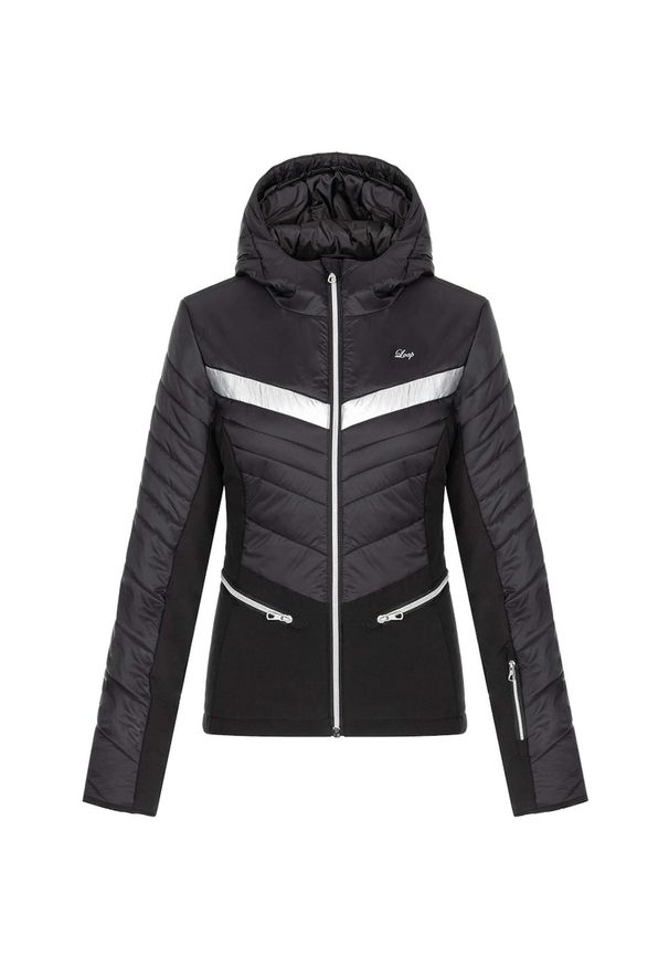 SWISS-SKI - Damska kurtka narciarska Loap Oktie L – wodoodporna, oddychająca. Kolor: fioletowy, niebieski, wielokolorowy, zielony. Sezon: zima. Sport: narciarstwo