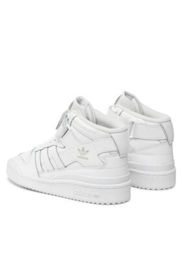 Adidas - adidas Sneakersy Forum Mid J FZ2086 Biały. Kolor: biały. Materiał: skóra