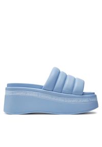 Tommy Jeans Klapki Tjw Wedge Sandal EN0EN02455 Granatowy. Kolor: niebieski
