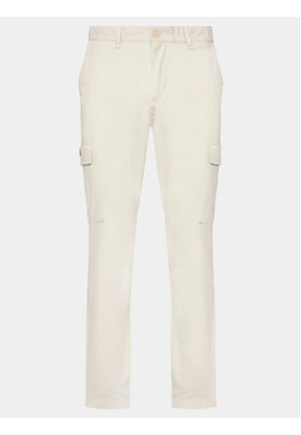 Tommy Jeans Spodnie materiałowe Austin DM0DM18940 Beżowy Slim Fit. Kolor: beżowy. Materiał: bawełna