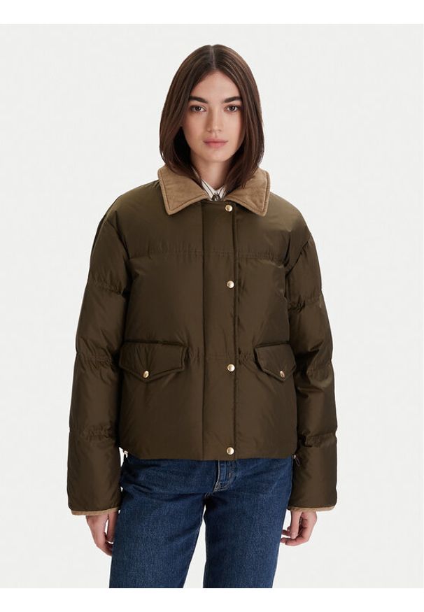 Marc O'Polo Kurtka puchowa 509 1119 70099 Zielony Regular Fit. Typ kołnierza: polo. Kolor: zielony. Materiał: syntetyk