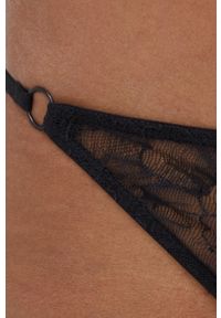Calvin Klein Underwear Figi kolor czarny transparentne. Kolor: czarny. Materiał: materiał, dzianina. Wzór: gładki