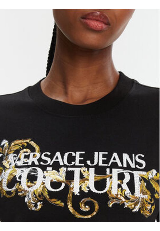 Versace Jeans Couture Sukienka codzienna 78HAOC06 Czarny Slim Fit. Okazja: na co dzień. Kolor: czarny. Materiał: bawełna. Typ sukienki: proste. Styl: casual