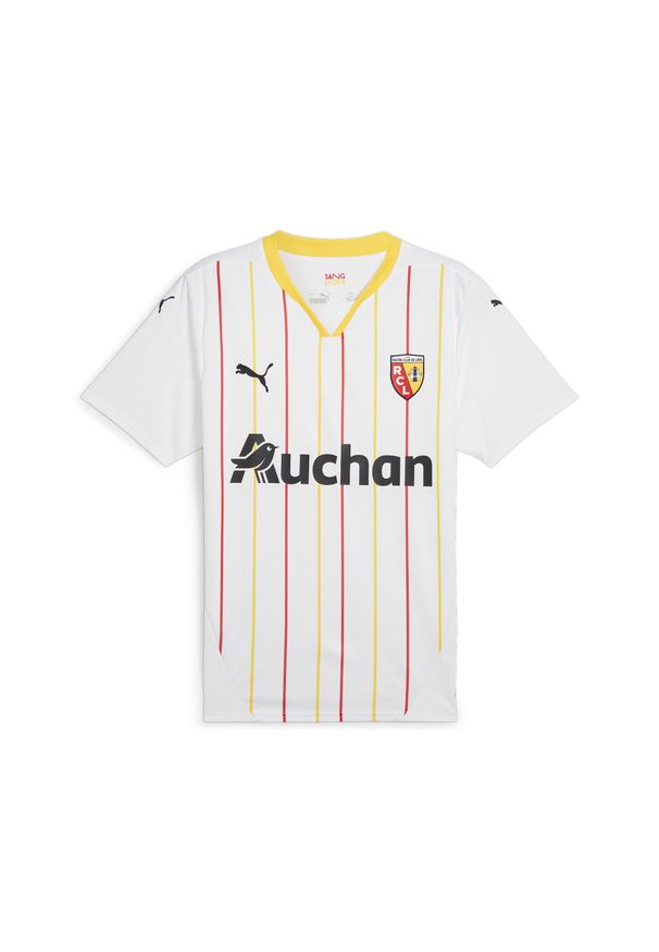Puma - Męska koszulka RC Lens 24/25 PUMA White Pelé Yellow. Kolor: biały, wielokolorowy, żółty. Sport: piłka nożna