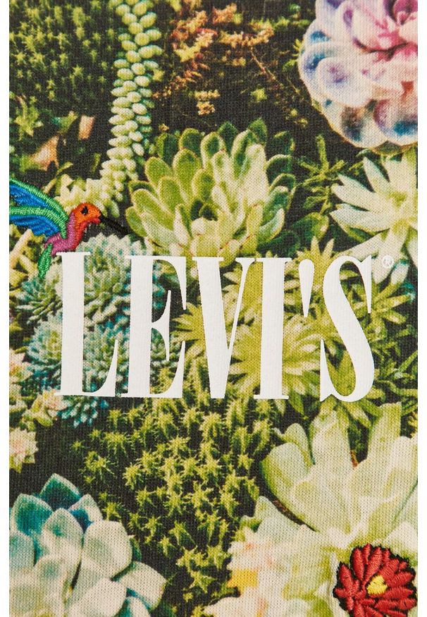 Levi's® - Levi's - T-shirt. Okazja: na spotkanie biznesowe. Kolor: beżowy. Wzór: nadruk. Styl: biznesowy