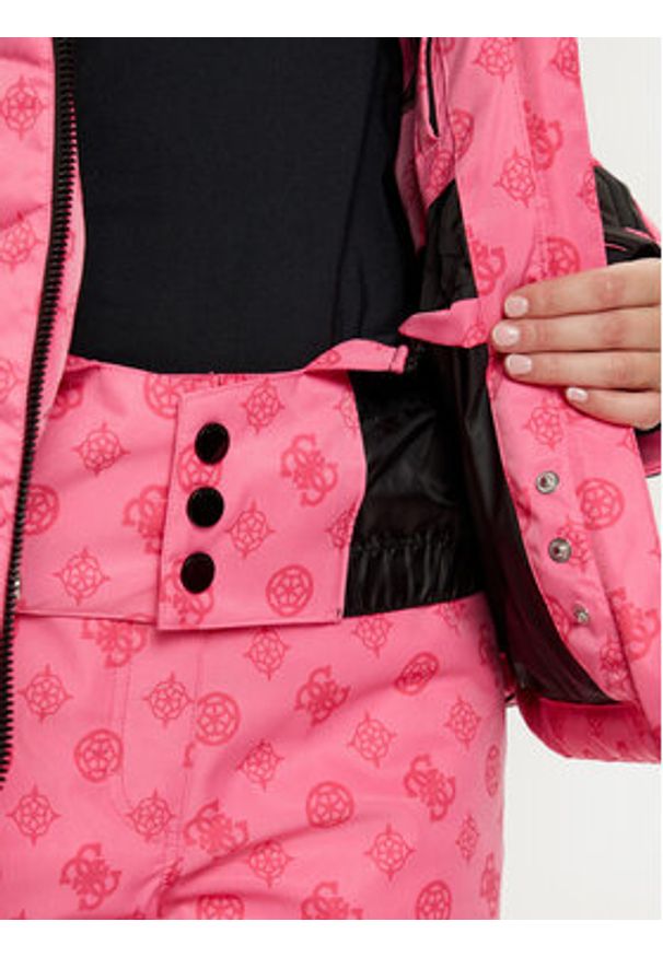 Guess Kurtka narciarska W4PL3N WH0K0 Różowy Regular Fit. Kolor: różowy. Materiał: syntetyk. Sport: narciarstwo