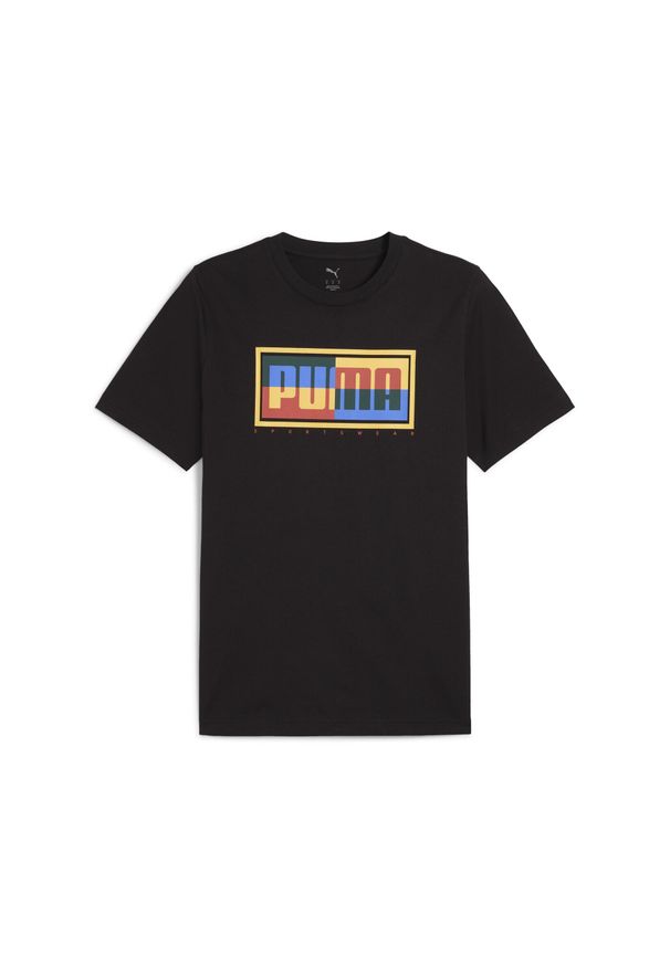 Koszulka sportowa męska Puma Graphics Box. Kolor: czarny. Sport: fitness