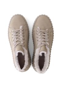 KENNEL&SCHMENGER - Kennel & Schmenger sneakersy zamszowe Zap kolor beżowy 21-25400.678. Nosek buta: okrągły. Zapięcie: sznurówki. Kolor: beżowy. Materiał: zamsz. Obcas: na platformie #3
