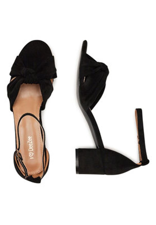 DeeZee Sandały 3697 Czarny. Kolor: czarny. Materiał: materiał