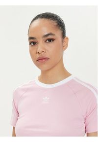 Adidas - adidas T-Shirt 3-Stripes Baby IP0664 Różowy Slim Fit. Kolor: różowy. Materiał: bawełna #2