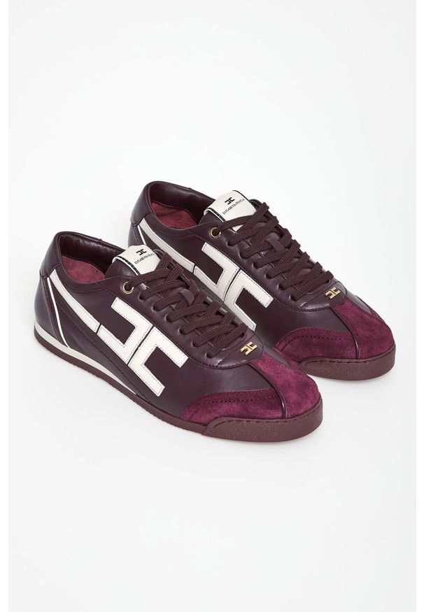 Elisabetta Franchi - Sneakersy damskie skórzane ELISABETTA FRANCHI. Materiał: skóra