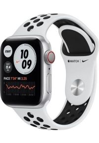 APPLE - Smartwatch Apple Watch Series 6 Nike GPS + Cellular 44mm Silver Alu White Sport Biały (M09W3WB/A). Rodzaj zegarka: smartwatch. Kolor: biały. Styl: sportowy #1
