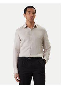 Calvin Klein Koszula LV019EU121 Beżowy Regular Fit. Kolor: beżowy. Materiał: lyocell #1