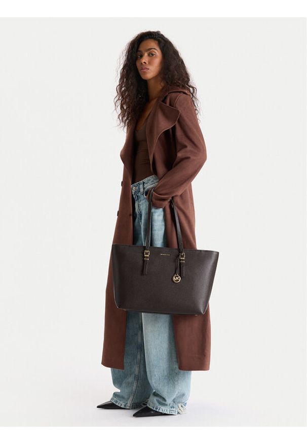 MICHAEL Michael Kors Torebka Quinn 30T5GQNT9L Brązowy. Kolor: brązowy. Materiał: skórzane