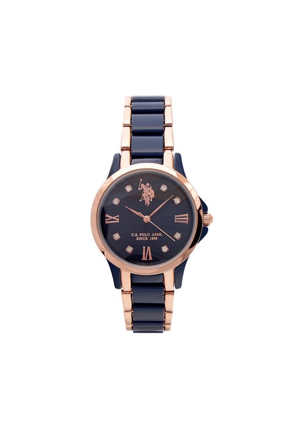 U.S. Polo Assn. Zegarek Selena USP8381RG Granatowy. Kolor: niebieski