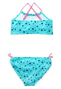Bikini dziewczęce (2 części) bonprix morski z nadrukiem. Kolor: niebieski. Materiał: poliester, materiał, poliamid, elastan. Wzór: nadruk #2