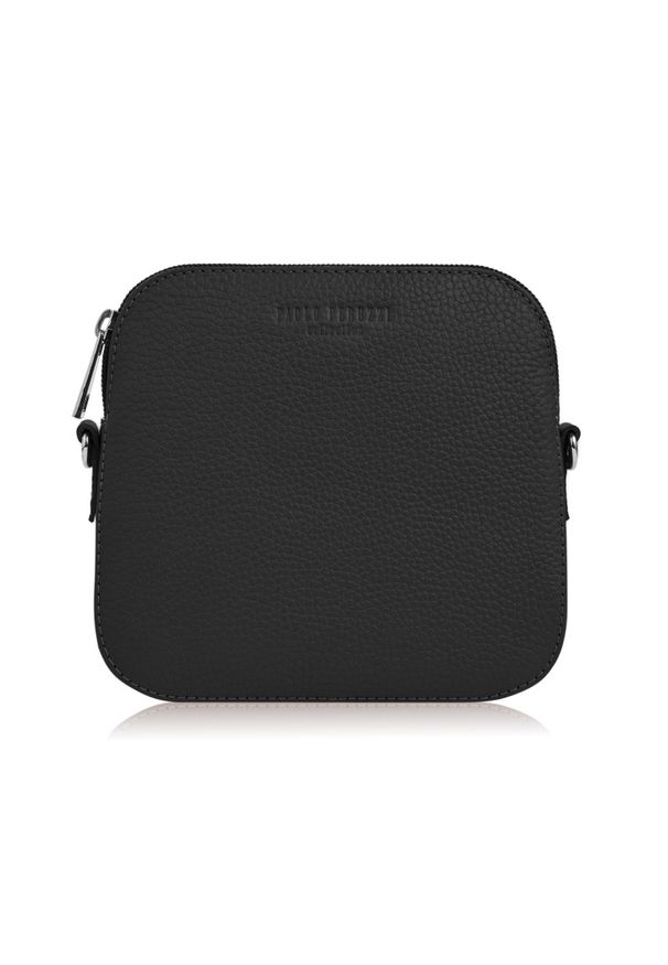 Listonoszka skórzana PAOLO PERUZZI IN-61-BL czarna. Kolor: czarny. Sezon: wiosna, zima, jesień, lato. Materiał: skórzane. Rodzaj torebki: na ramię