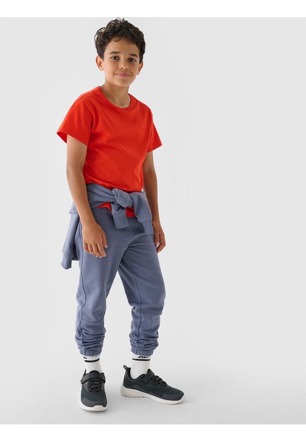 4f - 4F T-shirt gładki chłopięcy - pomarańczowy 164 (13-14 lat). Okazja: na co dzień. Kolor: pomarańczowy. Materiał: dzianina, jersey, bawełna. Długość rękawa: krótki rękaw. Długość: krótkie. Wzór: gładki. Sezon: lato. Styl: casual, klasyczny, sportowy