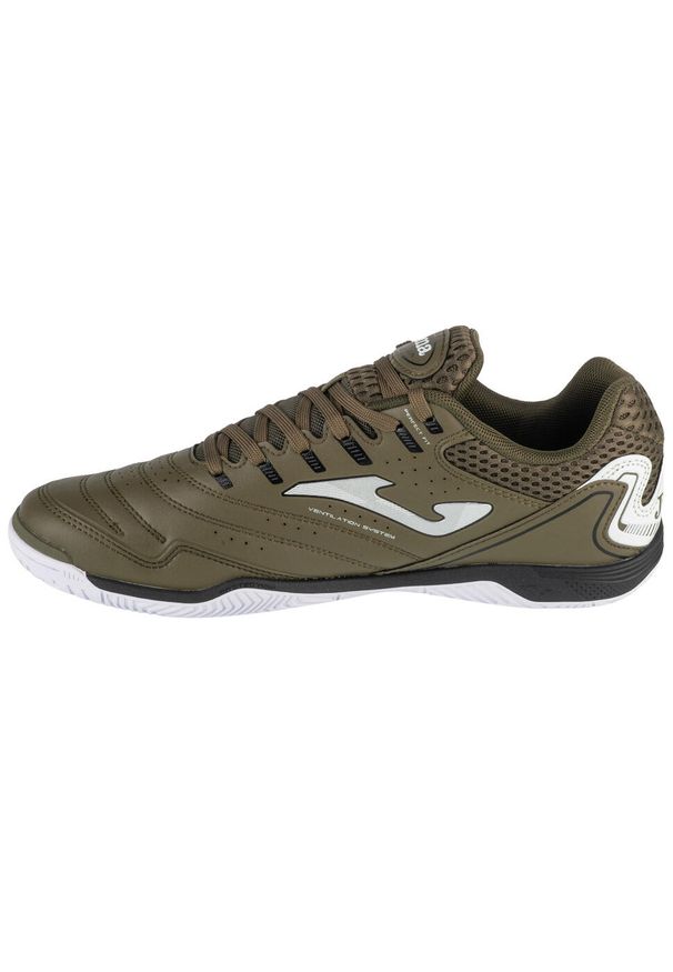 Joma - Buty piłkarskie halówki męskie JOMA MAXIMA na halę. Kolor: zielony. Materiał: materiał, syntetyk. Sport: piłka nożna