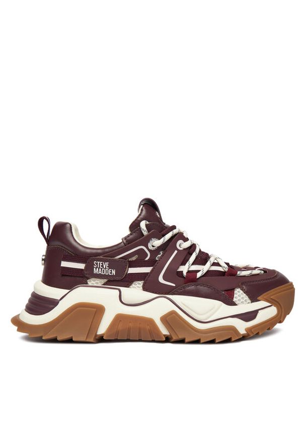 Steve Madden Sneakersy Kingdom 2 SM11004870 Bordowy. Kolor: czerwony. Materiał: zamsz, skóra