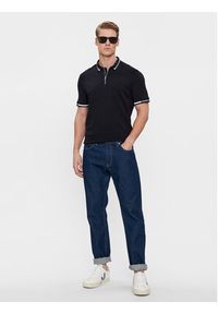 Armani Exchange Polo 3DZFLH ZJM5Z 1583 Granatowy Regular Fit. Typ kołnierza: polo. Kolor: niebieski. Materiał: bawełna