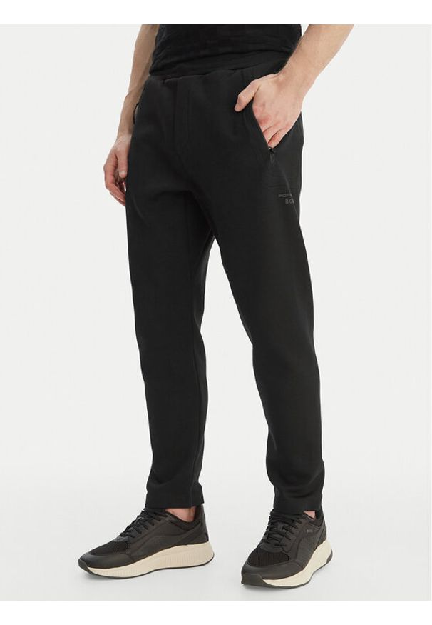 BOSS Spodnie dresowe Spirit70 Hicon 50559800 Czarny Regular Fit. Kolor: czarny. Materiał: bawełna