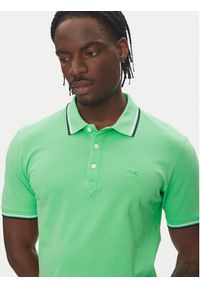 Lindbergh Polo 30-404010 Zielony Relaxed Fit. Typ kołnierza: polo. Kolor: zielony. Materiał: bawełna
