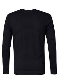 Petrol Industries Sweter M-NOOS-KWV002 Czarny Slim Fit. Kolor: czarny. Materiał: wiskoza