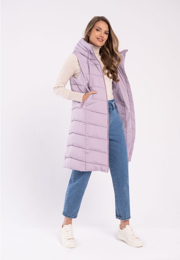 Volcano - Długi bezrękawnik V-IGGY. Materiał: poliester, syntetyk, materiał, puch. Długość rękawa: bez rękawów. Długość: długie. Sezon: zima, jesień