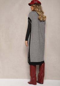 Renee - Szara Niezapinana Kamizelka z Wiskozą i Wsuwanymi Kieszeniami Tiarise. Okazja: na co dzień. Kolor: szary. Materiał: wiskoza. Wzór: aplikacja. Styl: elegancki, casual #5