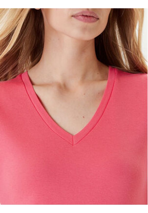 United Colors of Benetton - United Colors Of Benetton T-Shirt 3GA2E4230 Różowy Regular Fit. Kolor: różowy. Materiał: bawełna