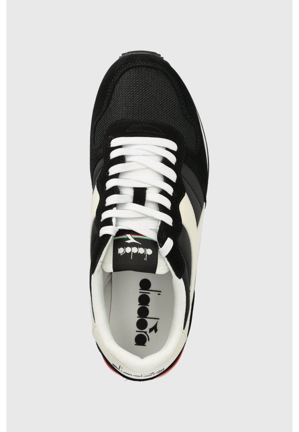 Diadora sneakersy kolor czarny. Nosek buta: okrągły. Zapięcie: sznurówki. Kolor: czarny. Materiał: guma