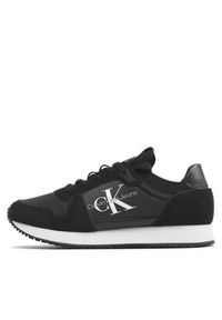 Calvin Klein Jeans Sneakersy Runner Sock Laceup Ny-Lth W YW0YW00840 Czarny. Kolor: czarny. Materiał: zamsz, skóra