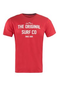 WE THE PEOPLE - Męska koszulka Baltazar Red M - Styl i komfort w jednym. Typ kołnierza: polo. Kolor: czerwony. Materiał: bawełna. Wzór: nadruk #1