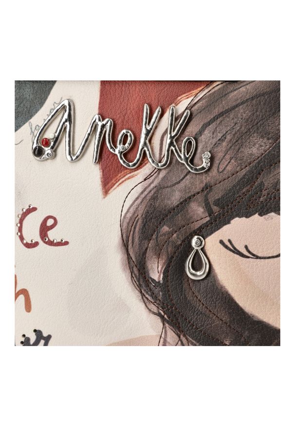 Pomarańczowa Torebka Anekke Stylowy Damski Kuferek Premium. Kolor: pomarańczowy. Wzór: napisy, nadruk. Styl: elegancki. Rodzaj torebki: na ramię