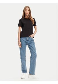 Calvin Klein T-Shirt LV044C905G Czarny Regular Fit. Kolor: czarny. Materiał: bawełna
