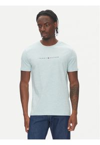TOMMY HILFIGER - Tommy Hilfiger T-Shirt UM0UM03525 Zielony Regular Fit. Kolor: zielony. Materiał: bawełna
