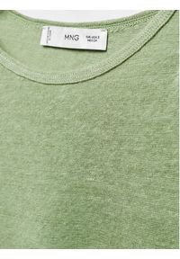 mango - Mango T-Shirt Lint 67006317 Zielony Regular Fit. Kolor: zielony. Materiał: len #8