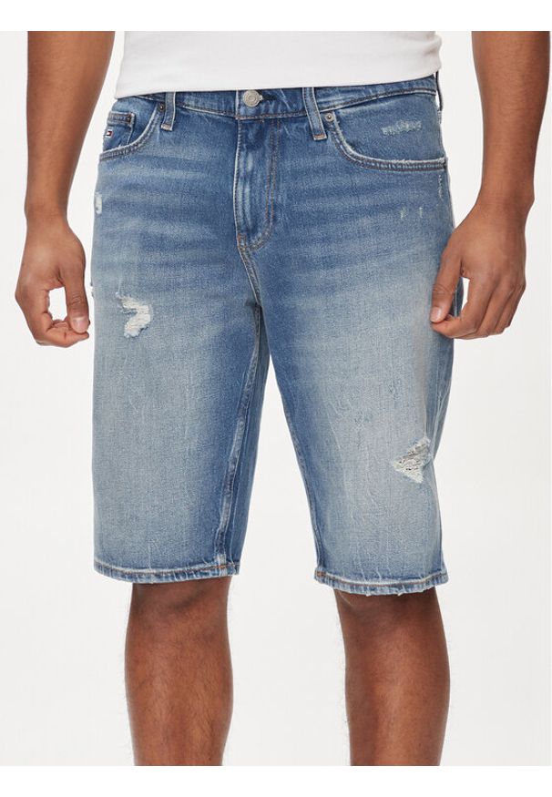 Tommy Jeans Szorty jeansowe Ryan DM0DM19453 Niebieski Slim Fit. Kolor: niebieski. Materiał: bawełna