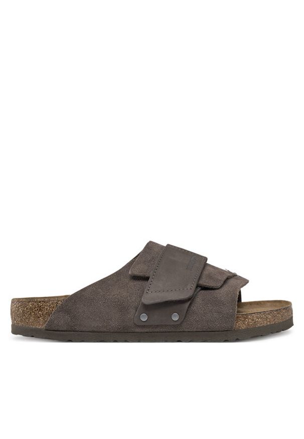 Birkenstock Klapki Kyoto 1029137 Brązowy. Kolor: brązowy. Materiał: zamsz, skóra