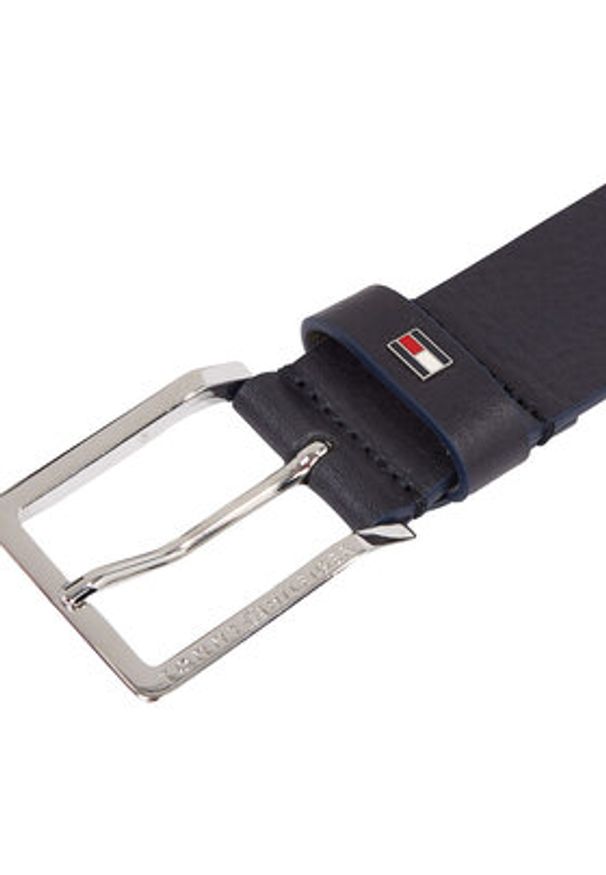 TOMMY HILFIGER - Tommy Hilfiger Pasek Męski Oliver 3.5 Ext AM0AM11461 Granatowy. Kolor: niebieski. Materiał: skóra