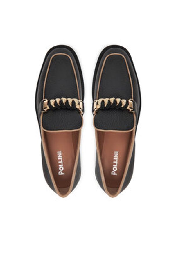 Pollini Loafersy SA10183G0NTD100A Czarny. Kolor: czarny. Materiał: skóra