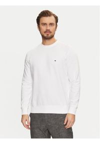 TOMMY HILFIGER - Tommy Hilfiger Bluza Essential MW0MW37237 Biały Regular Fit. Kolor: biały. Materiał: bawełna #1