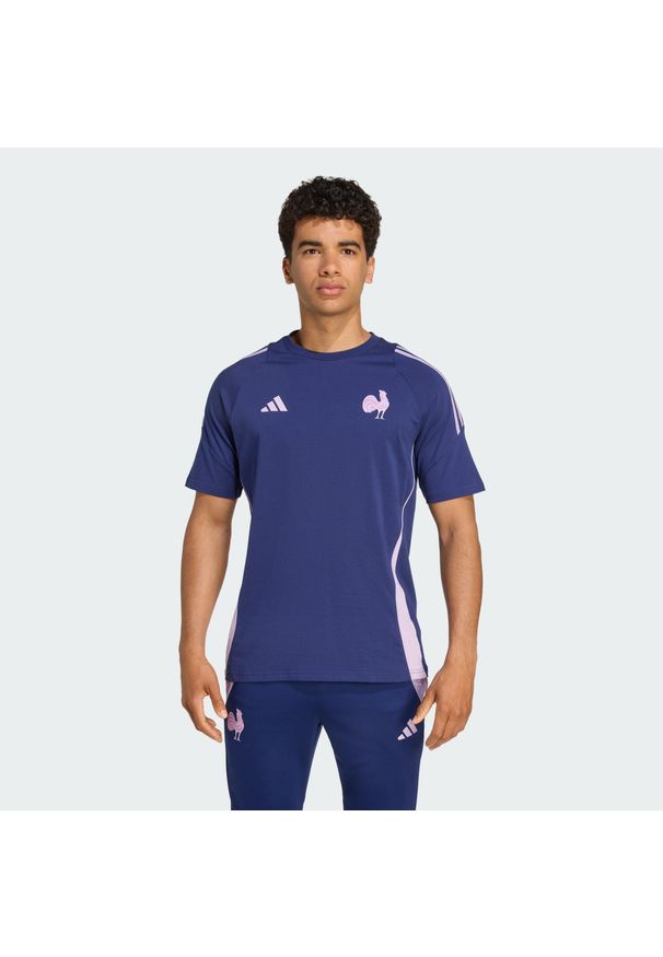 Adidas - Koszulka France Cotton. Kolor: niebieski. Sport: piłka nożna